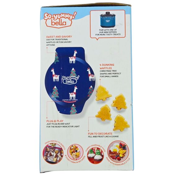 So Yummy! Bella Mini Dunker Waffler Maker Christmas Trees - Alpaca Pattern - Picture 4 of 5